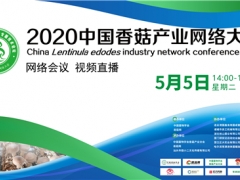 行業(yè)大咖“云端”論劍 共話產(chǎn)業(yè)發(fā)展 2020中國香菇產(chǎn)業(yè)網(wǎng)絡(luò)大會將于5月5日開幕 ()